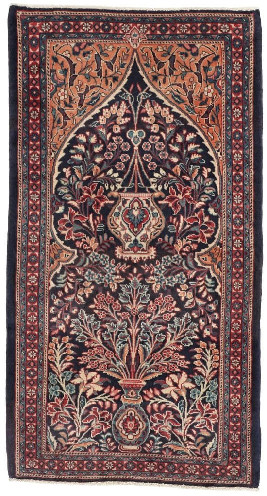 Hamedan Tappeto 130x70 (Iran) Annodato A Mano