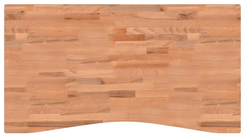 Piano per scrivania 110x(55-60)x2,5 cm legno massello di faggio