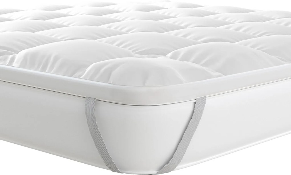 Topper Matrimoniale Trapuntato 600 gr/mq con Elastici Plus Bianco...