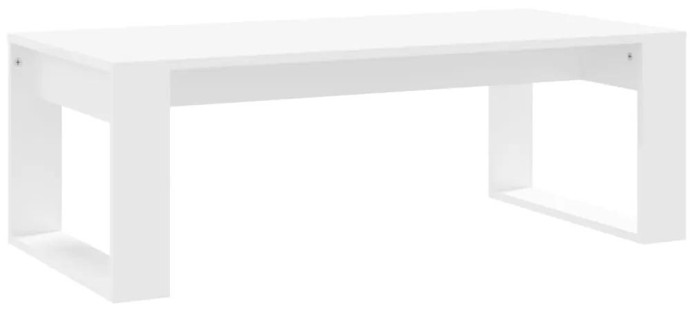 Tavolino da salotto bianco 102x50x35 cm in legno multistrato