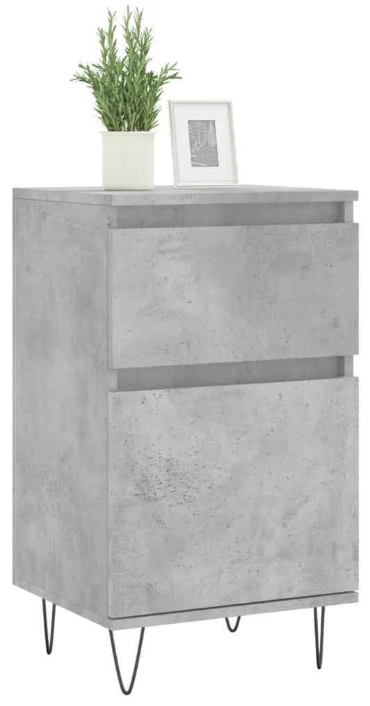 Credenza grigio cemento 40x35x70 cm in legno multistrato