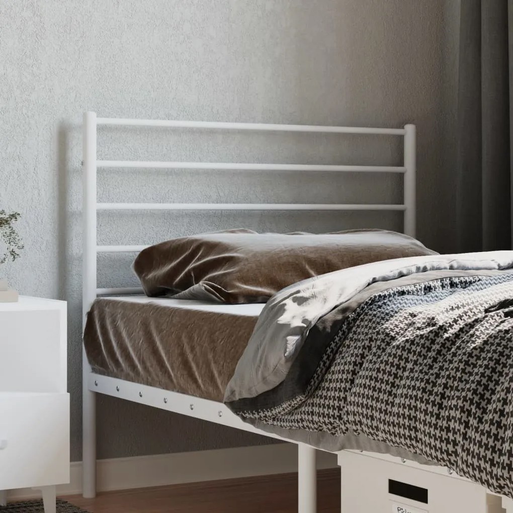 Testiera İn Metallo Bianco 75 Cm /