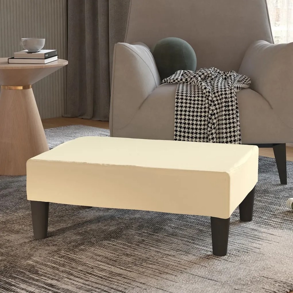 Poggiapiedi Crema 78x56x32 Cm İn Similpelle /
