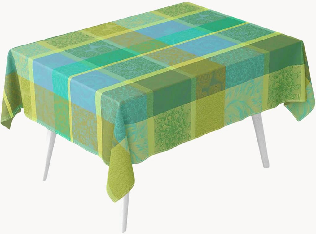 Tovaglia jacquard con rivestimento in acrilico Mille Rainures Atoll