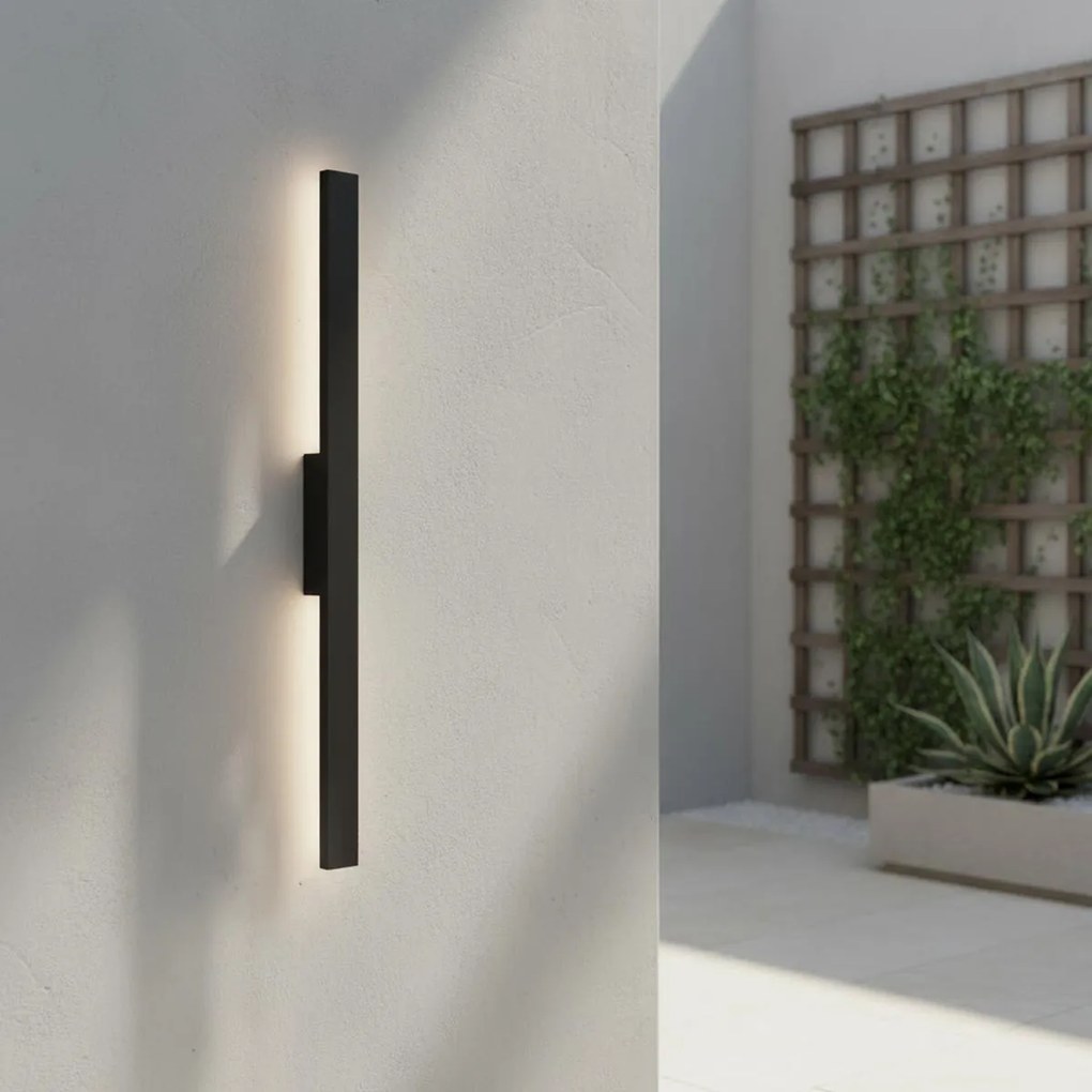 Applique Lineare 24W Luce Indiretta IP65 con LED OSRAM - Nero