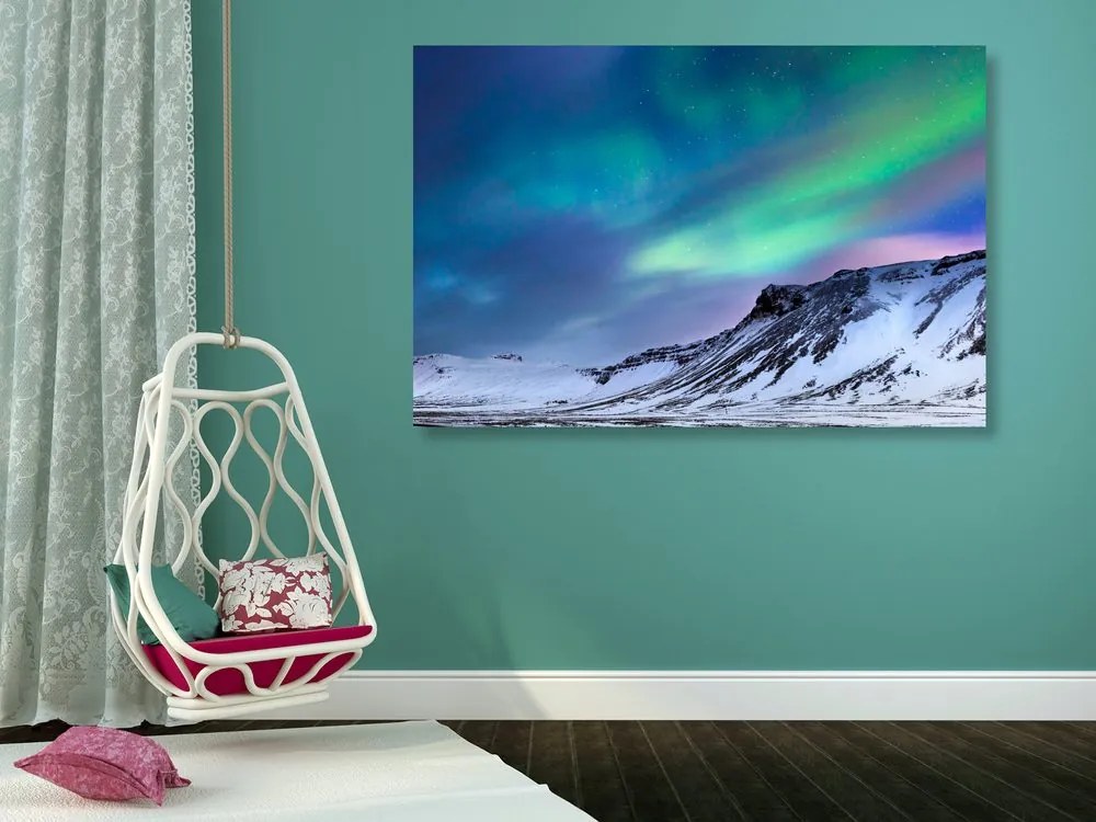 Quadro su tela – Aurora boreale norvegese