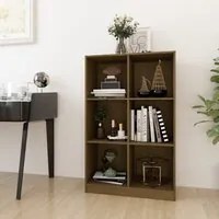 Libreria Miele 70x33x110 cm in Legno Massello di Pino 809957