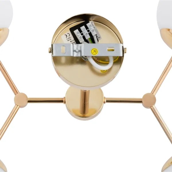 Lampadario on a pole FOTON 4xE14/40W/230V oro/bianco