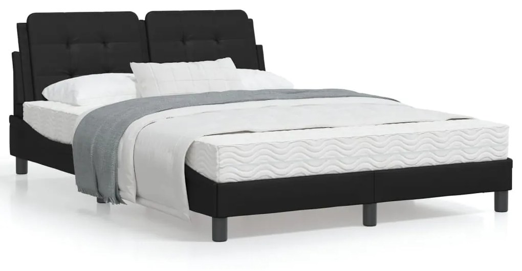 Giroletto Con Luci Led Nero 140x200 Cm İn Similpelle /