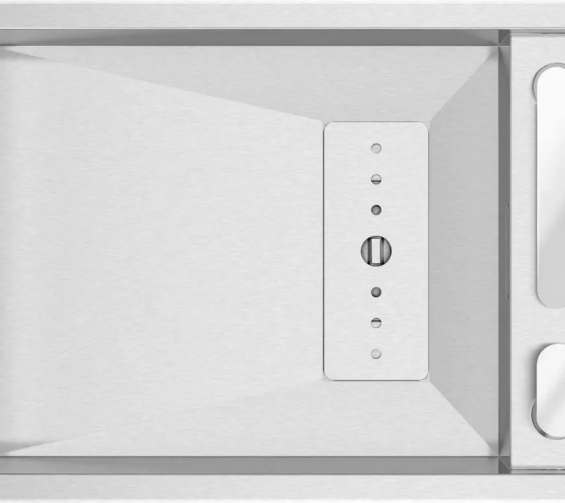 Lavello 1 vasca in inox argento RODI Invisible 50 L 62.7 x L 44.7 cm