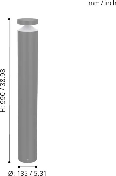 Eglo 97302 - Lampada LED da esterno MELZO LED/11W/230V grigia 990 mm IP65