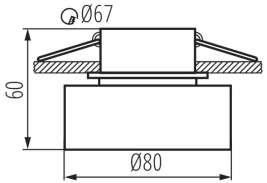 Kanlux 29236 - Lampada da incasso GOVIK GU10/10W nero