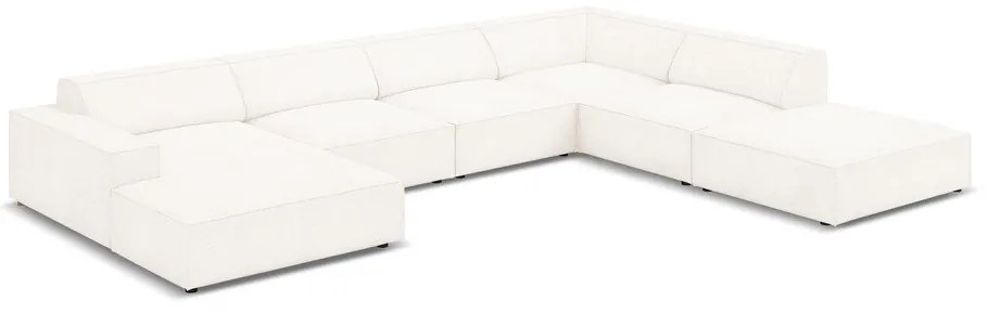 Divano angolare beige in tessuto bouclé (angolo destro) Jodie - Micadoni Home