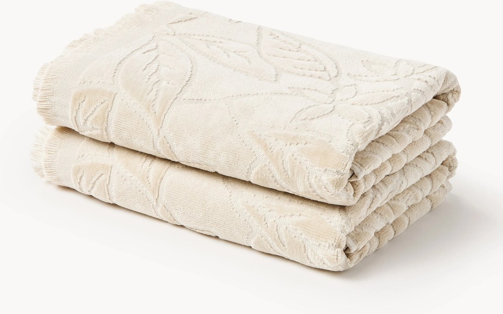 Asciugamano in velluto Rosaria, varie misure