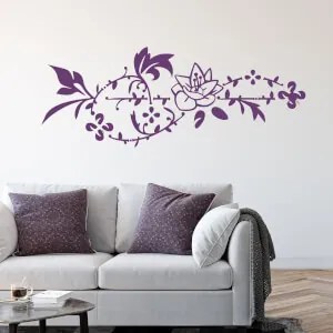 Adesivi da parete - Ornamento a fiori | Inspio
