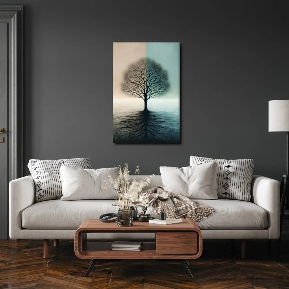 Quadro su tela – Albero di luce e ombra