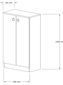 Scarpiera DEFNE 100x60 cm beige