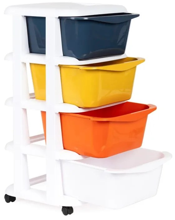 Organizzatore con 4 cassetti estraibili in plastica