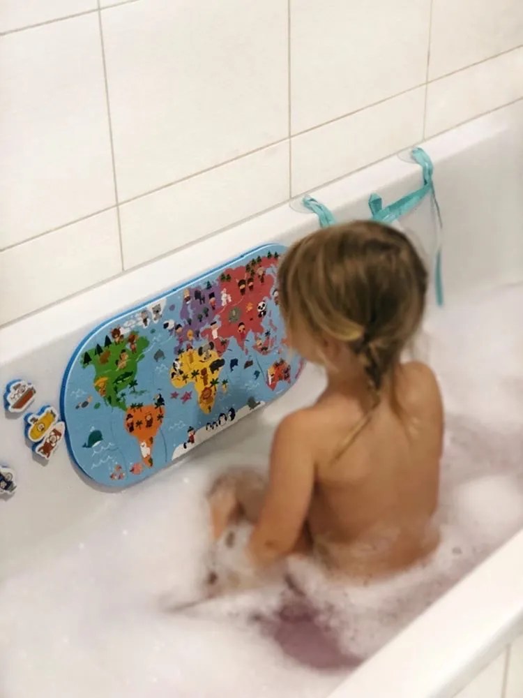 Mappa Del Mondo da Bagno - 28 pezzi