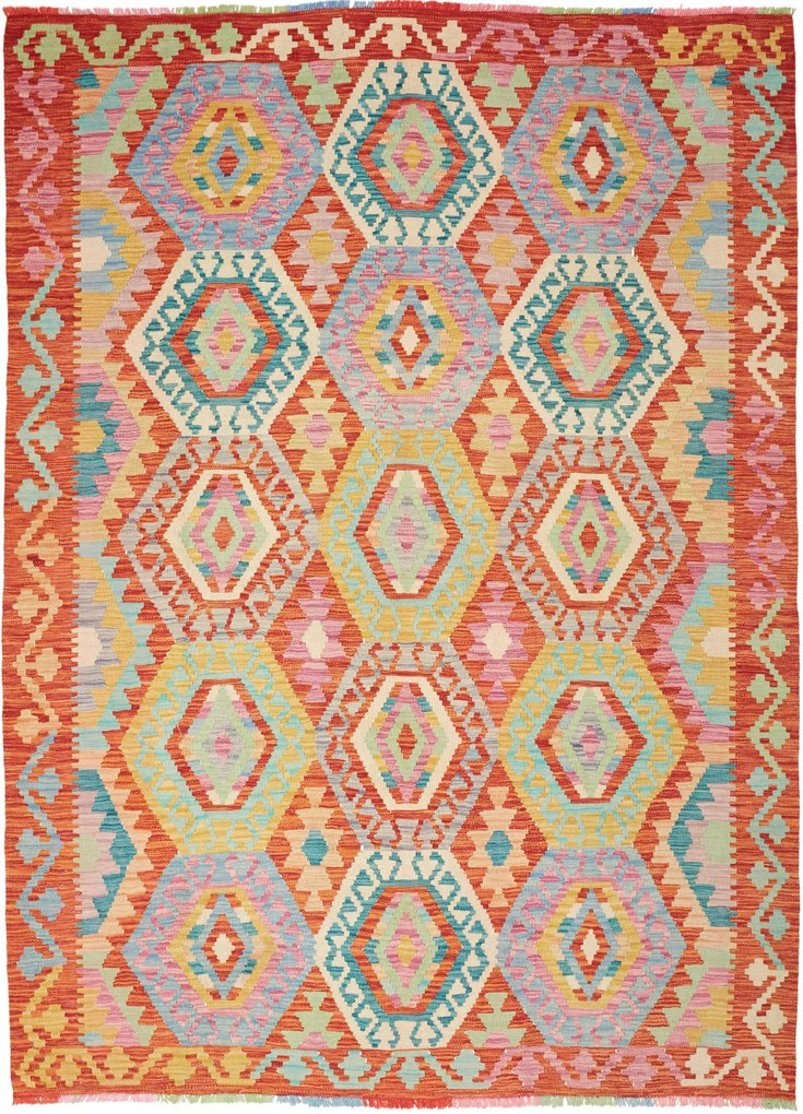 Kilim Tappeto 240x180 (Pakistan) Tessuto A Mano