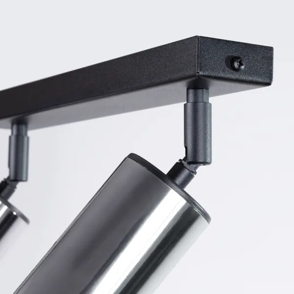 Sollux SL.1367 - Faretto WINX 2xGU10/10W/230V nero/cromo