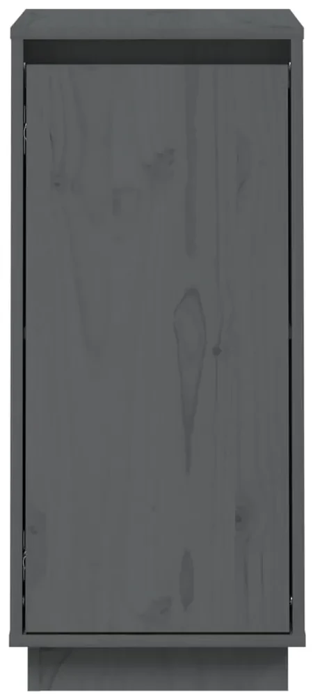 Credenza grigia 31,5x34x75 cm in legno massello di pino