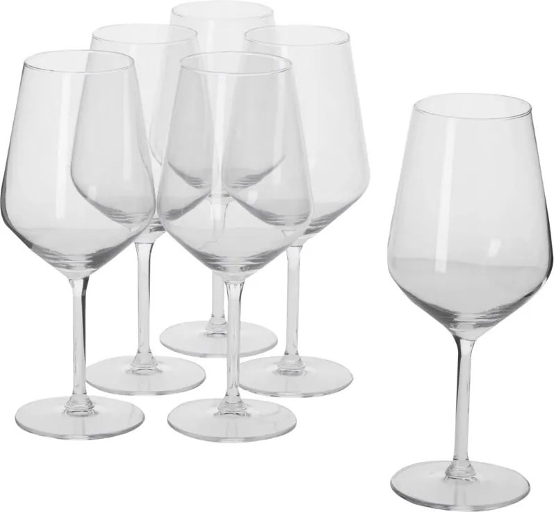 alpina Set Bicchieri da Vino Rosso - Calici Vino 6 Pezzi - Calice Vino 53cl - Regalo Compleanno Donna, Amica e Mamma - Vini Rosso - con Base Robusta