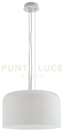 Lampadario a sospensione gibus bianca 1 luce attacco e27 40x40x150c...