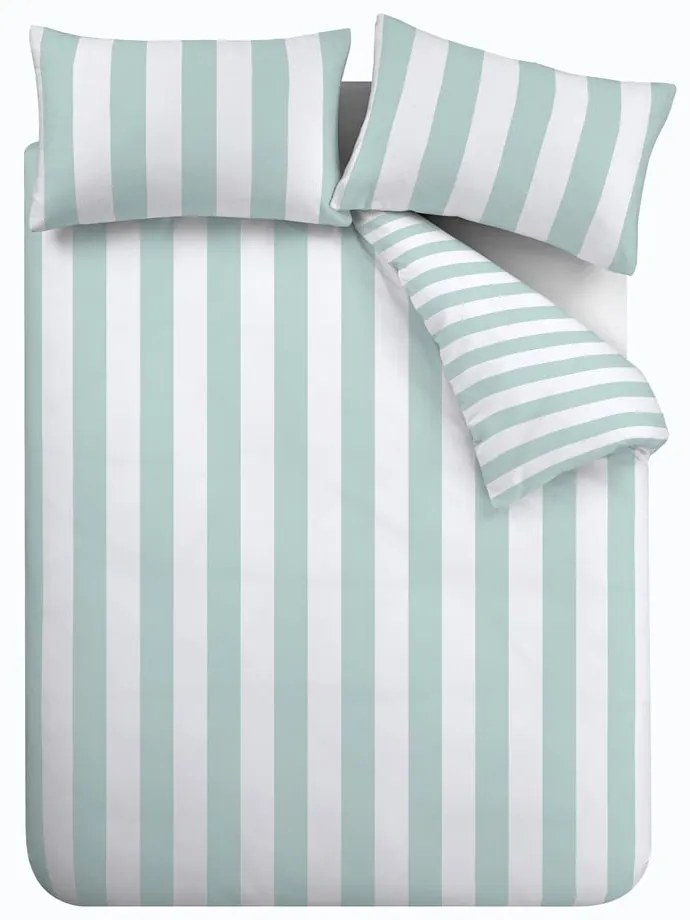 Biancheria da letto blu e bianca per letto matrimoniale 200x200 cm Cove Stripe - Catherine Lansfield