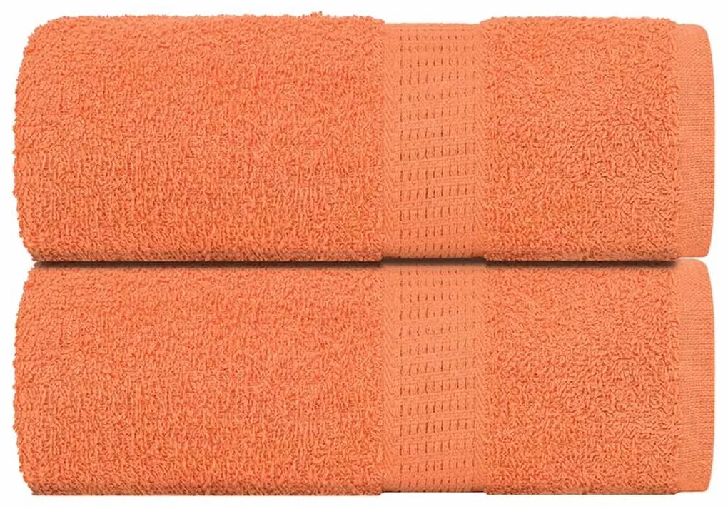 Asciugamani Ospiti 2 Pz Arancioni 30x50 Cm 360 G/m² 100% Cotone /