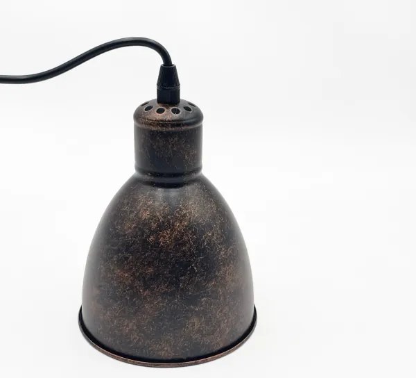 Brilagi - Lampadario LED sospeso su cavo RIDDY 1xE27/60W/230V rame/patina