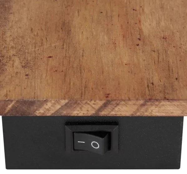 Globo 54307-1W - Faretto da parete CLAUDE 1xE14/40W/230V nero/legno