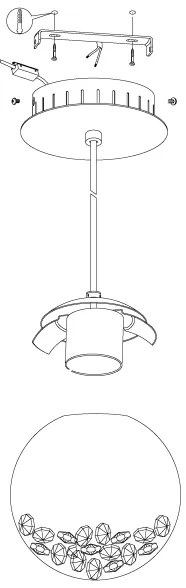 Eglo 93708 - Lampada a sospensione LED MONTEFIO 1 LED/5W/230V