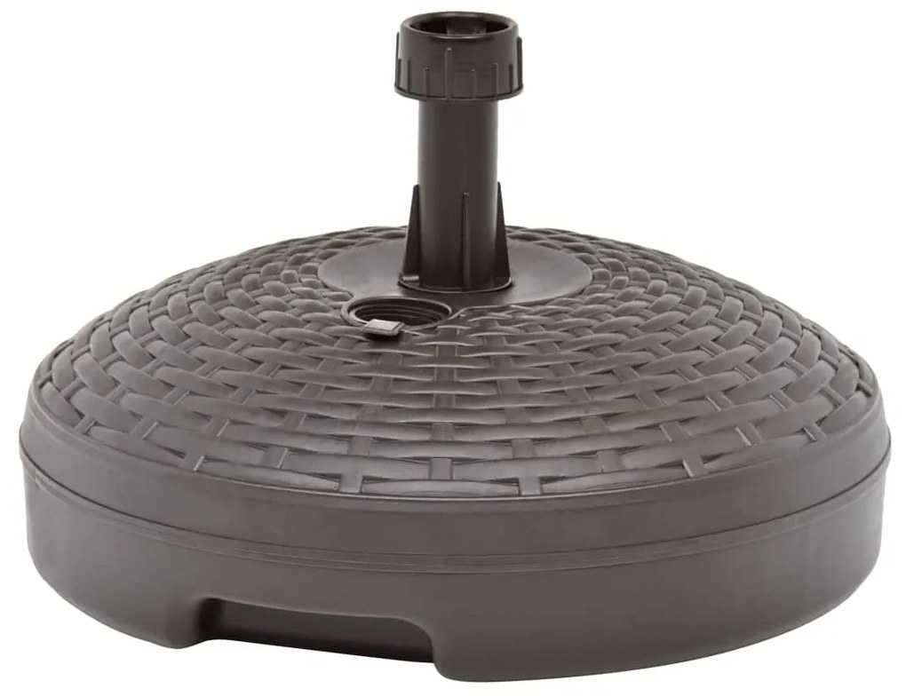 Base Ombrellone Per Sabbia/acqua 20l Marrone Rattan İn Plastica /