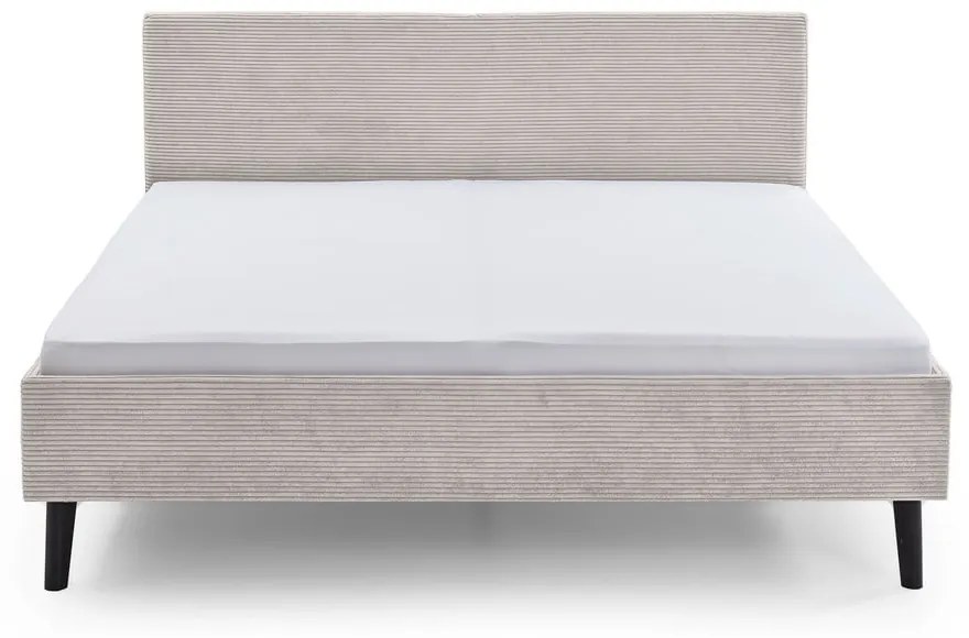 Letto matrimoniale imbottito beige rete non inclusa 180x200 cm Avola – Meise Möbel