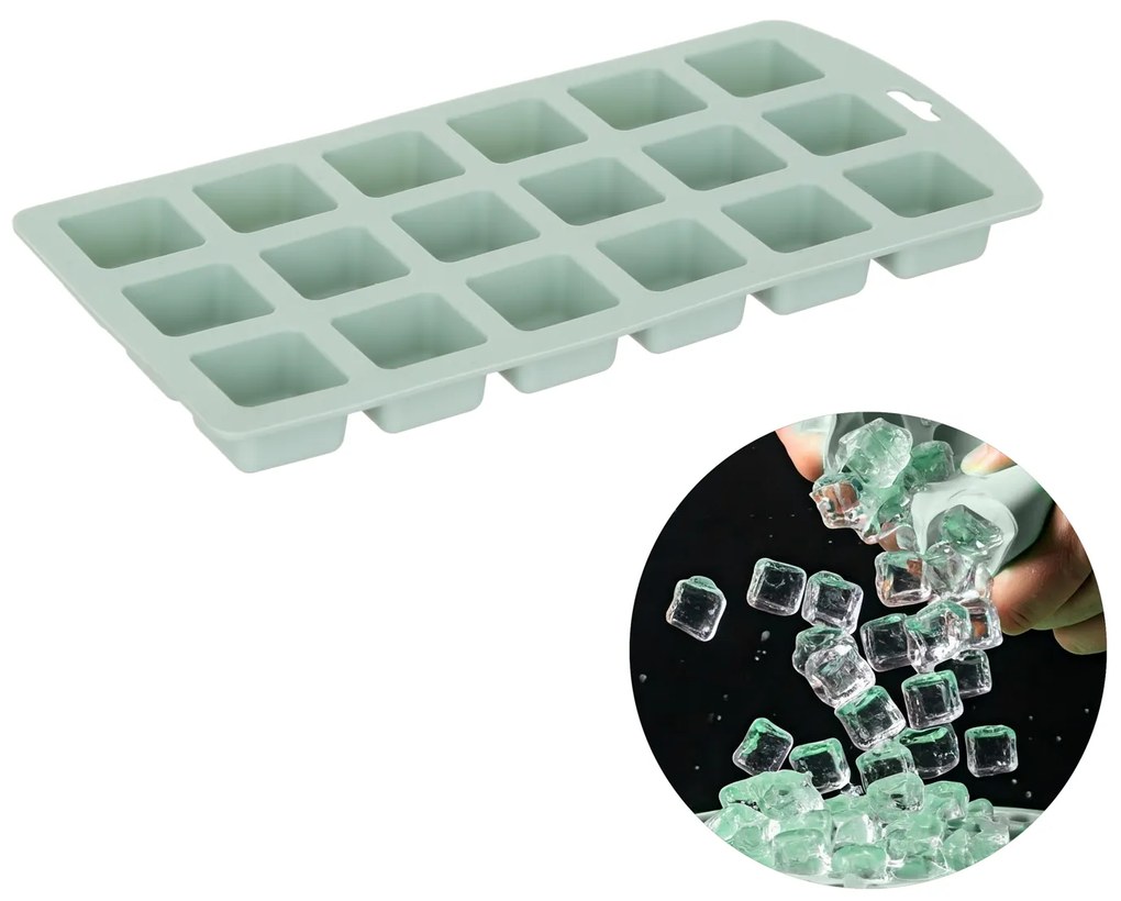 Stampo ghiaccio in silicone 18 cubetti