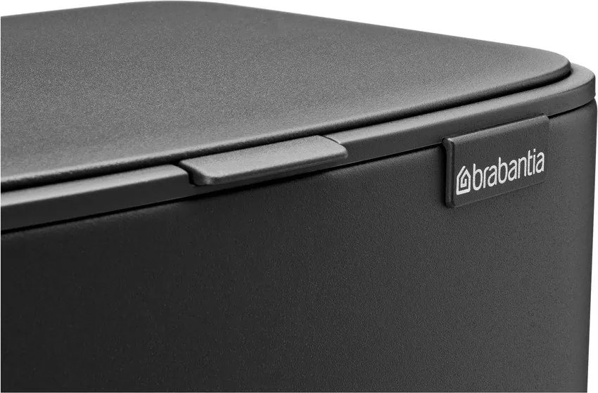 Cestino per la spazzatura grigio scuro in acciaio con pedale 12 l Bo – Brabantia