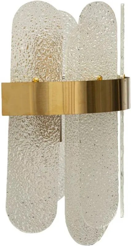 Lampada da parete dorata in vetro Gris – Mauro Ferretti