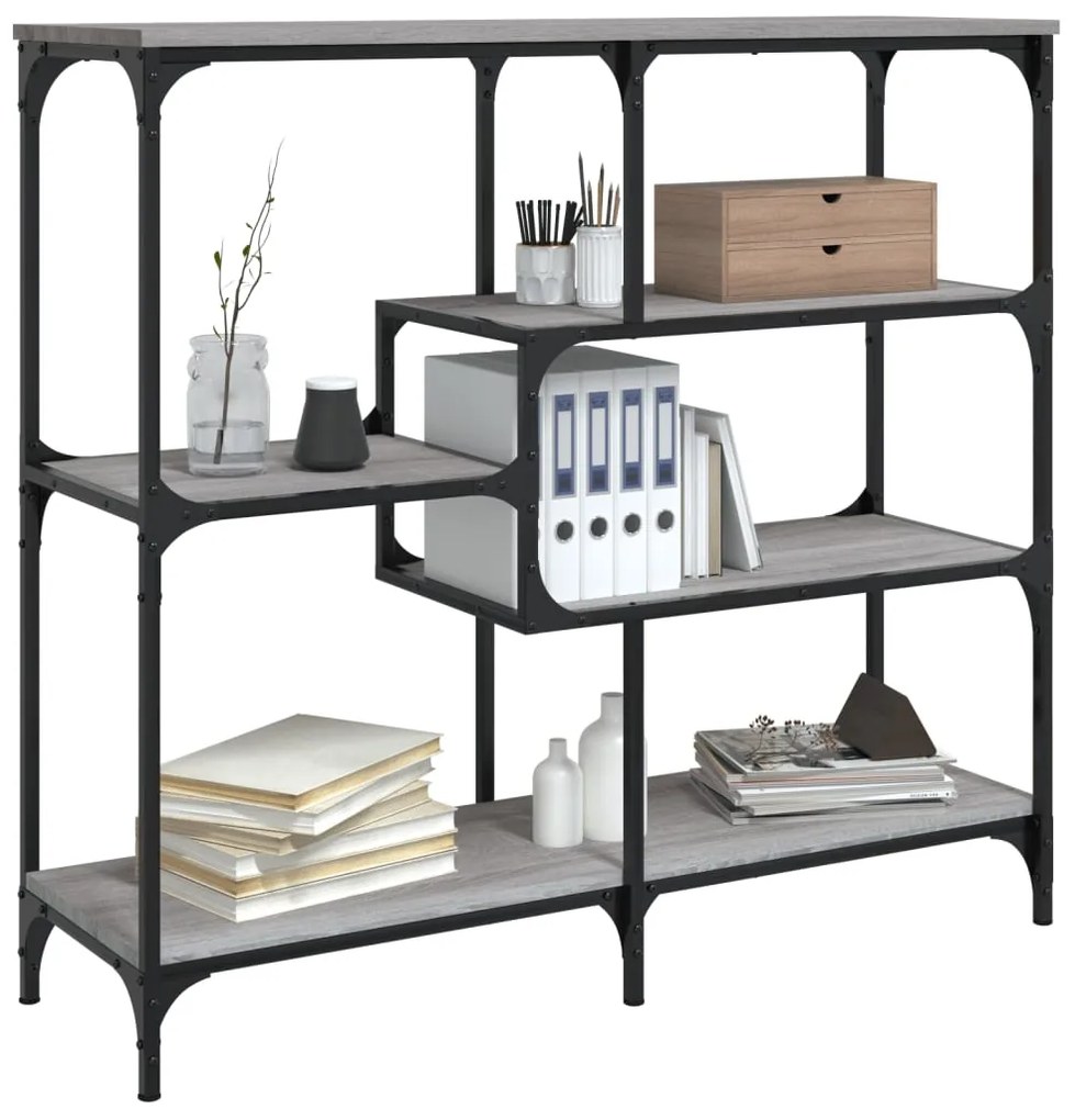 Tavolo consolle grigio sonoma 103x32x95 cm in legno multistrato