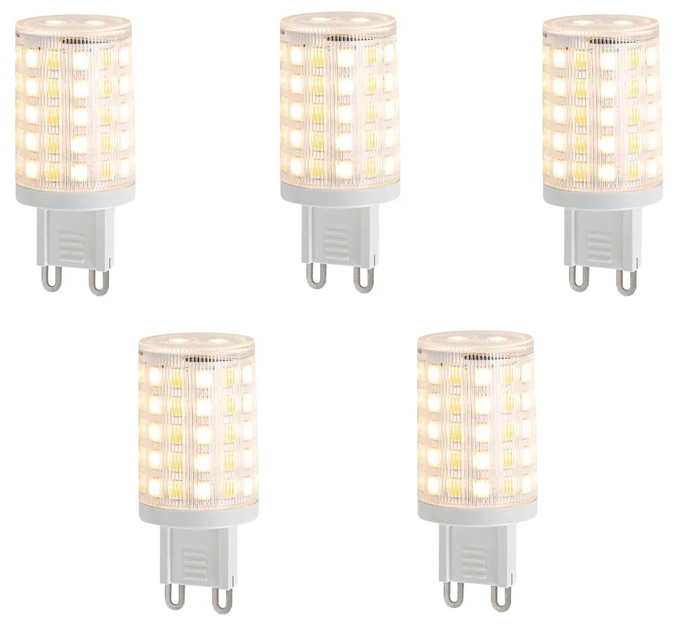 Set di 5 lampadine LED G9 Smart dimmerabili trasparenti 2,5W 250 lm 2700-6500K Zigbee