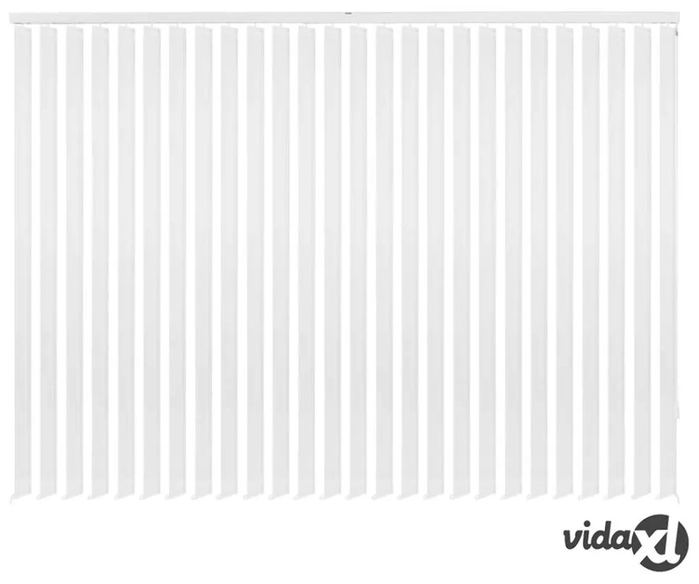 vidaXL Tende Verticali a Fascia in Stoffa Bianca 120x180 cm
