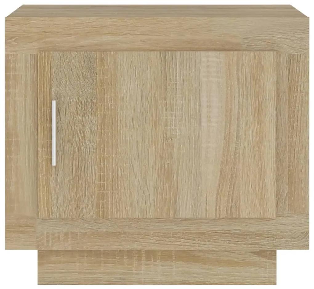 Tavolino da salotto rovere sonoma 51x50x45cm legno multistrato