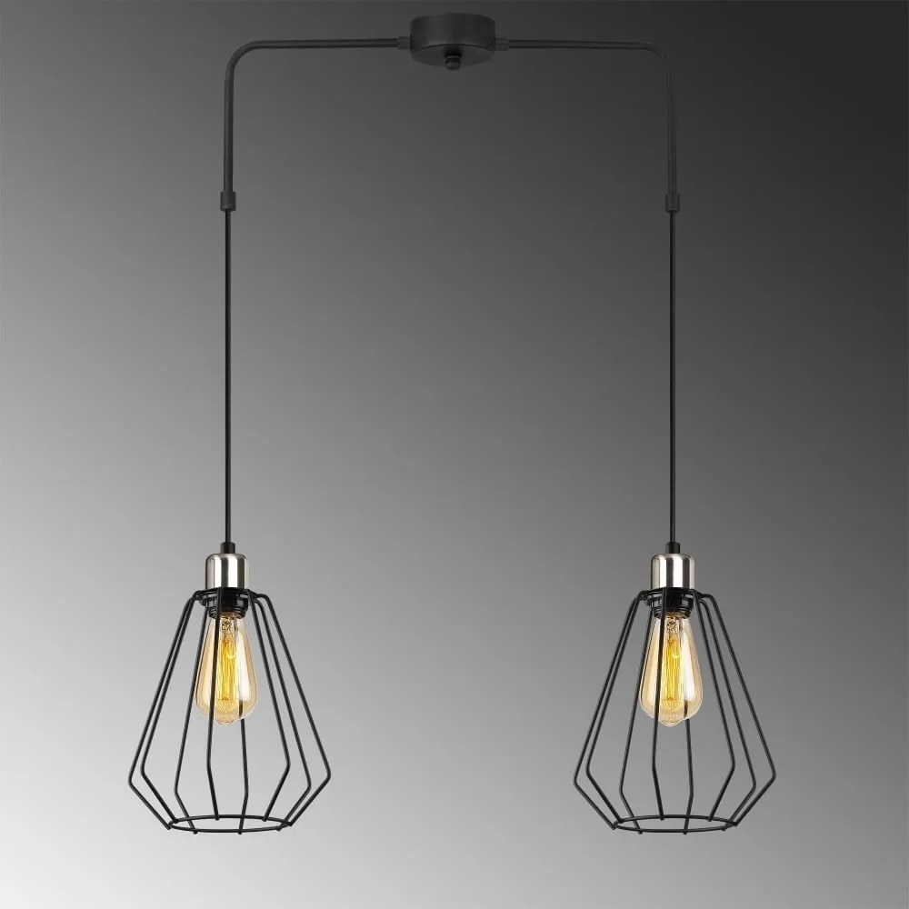 Apparecchio a sospensione in metallo nero Opviq luci Straton - Opviq lights