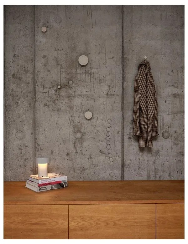 Lampada da tavolo LED greige in plastica (altezza totale 18 cm) Oblong – Zone