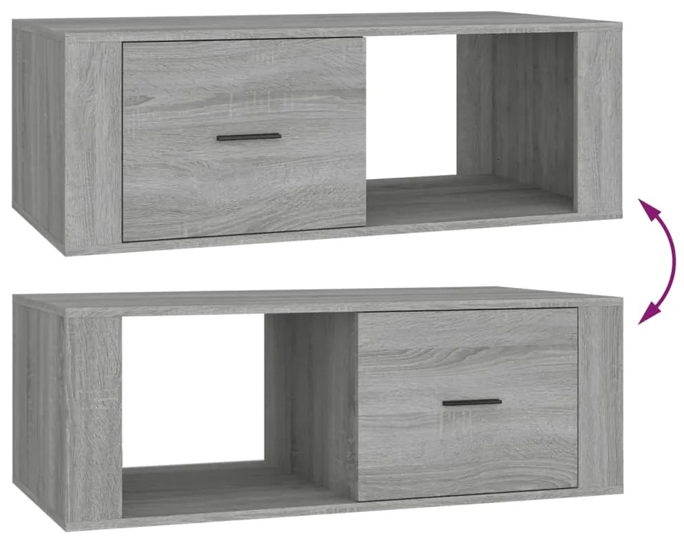 Tavolino Salotto Grigio Sonoma 100x50,5x35 cm Legno Multistrato