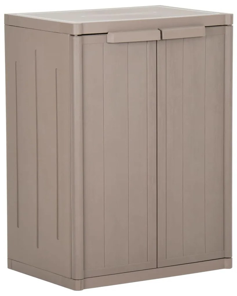 Armadio Da Giardino Marrone 65x45x88 Cm İn Pp Aspetto Legno /