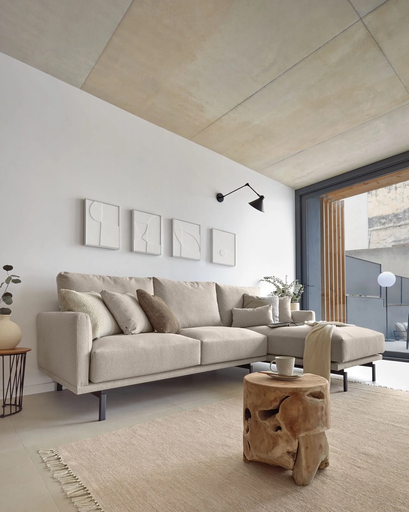 Kave Home - Fodera per cuscino Galene 30 x 50 cm beige