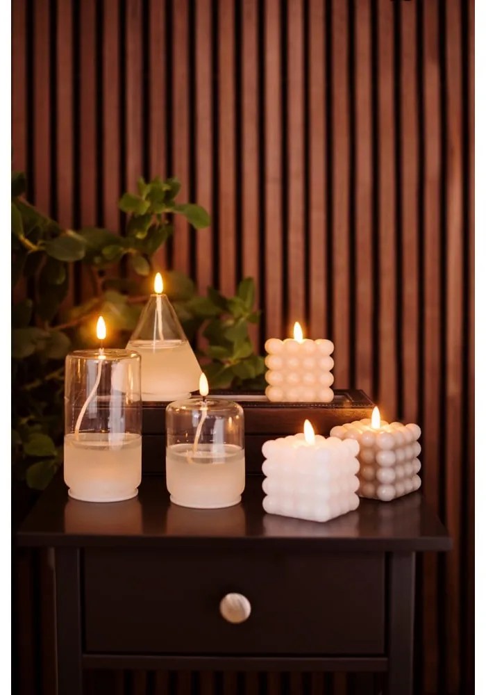 Candela LED in cera beige, altezza 9,5 cm Flamme Dot - Star Trading