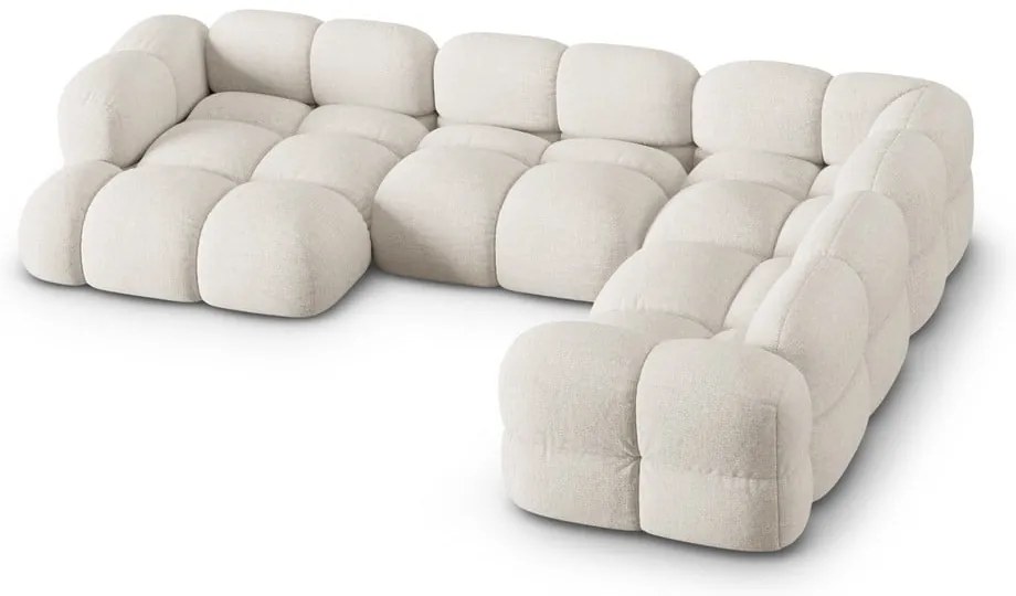 Divano angolare beige (con penisola a destra/a U) Loretto – Cosmopolitan Design