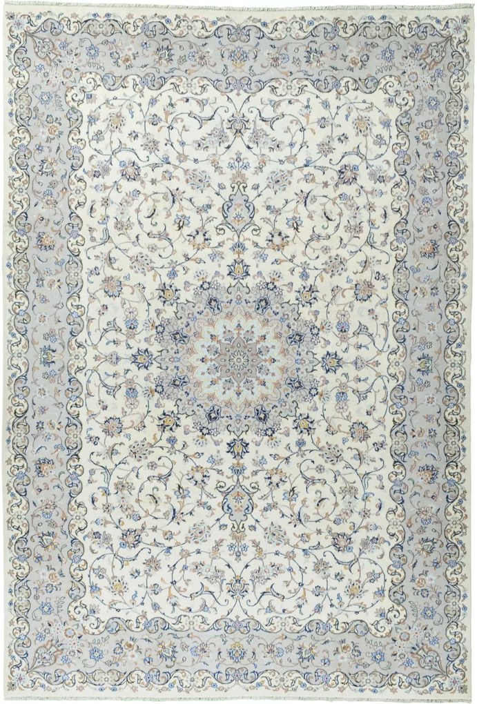 Kashan Tappeto 250 x 360 Beige (Iran) Annodato A Mano